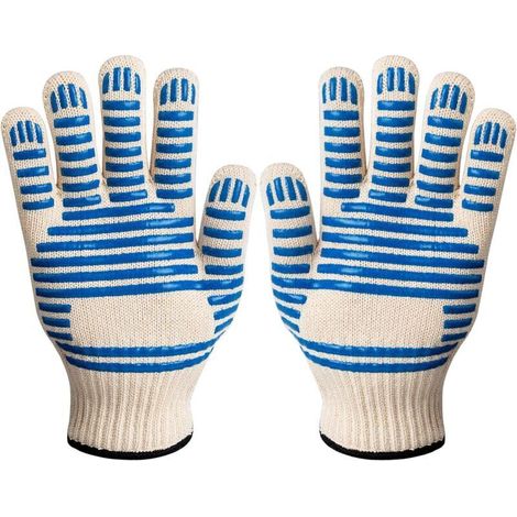 Gants de Barbecue, Gants de Four Double Résistant à la Chaleur 350°C, Gants Silicone Antidérapants BBQ pour Le Soudage de Cuisson, Grillades, Cuisson au Four, Cheminée, Gants de Cuisine - S (1/5)