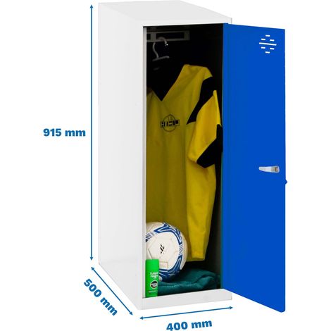 Simonrack Mini-Schrank in Weiß und Blau, gesichert