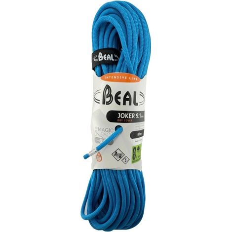 Cuerda dinámica Beal Joker de 9,1 mm y 60 m, Unicore Golden Dry Blue (1/2)