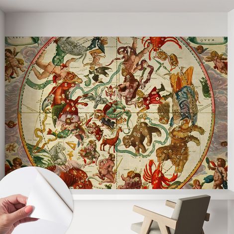 Papier peint autocollant avec imprimé pour décoration intérieure pour rénovation a motif Compositions stellaires 152x104 cm (1/5)