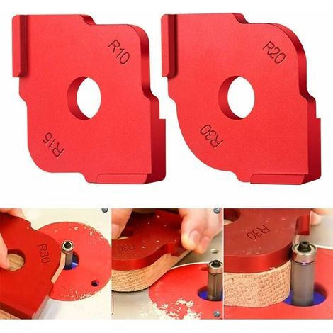 2 brocas de perforación rápida para paneles de madera, dispositivo de sujeción angular, buscador de alta precisión, herramienta para trabajar la madera - Rojo, R10-15-R20-30 (1/5)