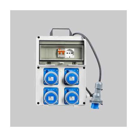 Quadro di distribuzione 220v con presa schuko cm 25,5x12,5x35,5h