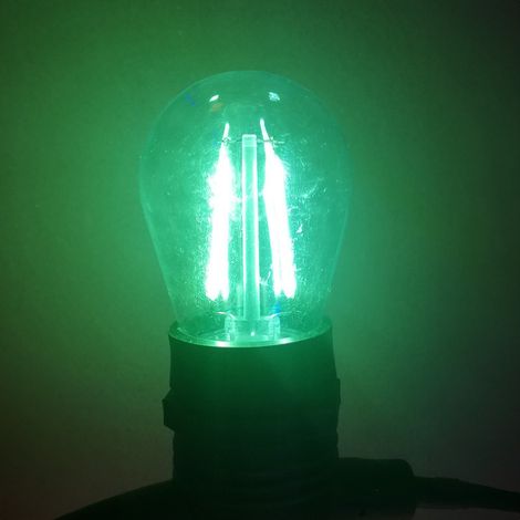 Ampoule filament de couleur vert E27 2W pour guirlande guinguette (1/2)