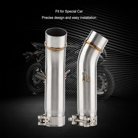 Tube de liaison centrale d'échappement pour CB400, pièce de modification moto, raccord intermédiaire en acier. (1/5)