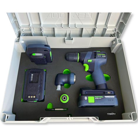 SCHWÄBLE® Schaumeinlage Schaumstoffeinlage für Festool Akku-Bohrschrauber TXS18