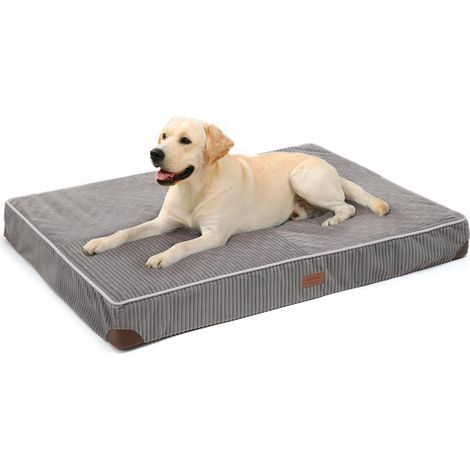 Lit orthopédique pour chien, 107x76x10 cm, lavable, imperméable, gris