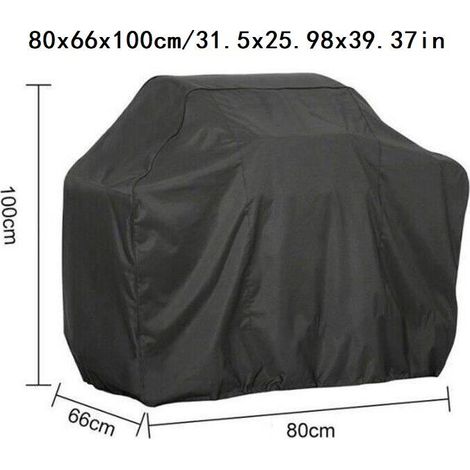 Funda para barbacoa 80x66x100cm Lona protectora negra Funda para barbacoa exterior para plancha Resistente al viento Resistente a los rayos UV Resistente al agua Resistente a la humedad Resistente