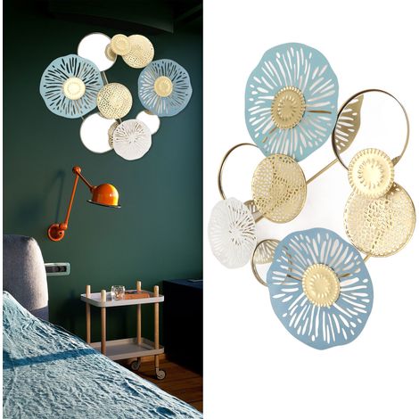 Décorations murales minimalistes et luxueuses pour salon, entrée d'hôtel, tableaux décoratifs pour chambre, tissus d'ameublement muraux, ornements en fer forgé (1/5)