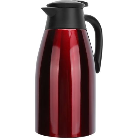 2-Liter-Isolierflasche aus Edelstahl, vakuumisoliert, Thermosflasche für Büro, Zuhause und Reisen, rot (1/5)