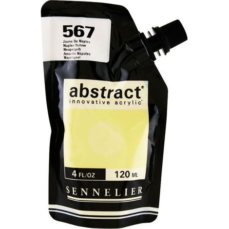 Peinture Acrylique - Sennelier - Abstract - 120ml - Satin - Jaune Naples (1/3)