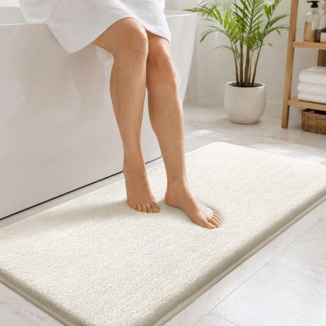 Tapis de bain antidérapant 50 x 120 cm - En microfibre (1/5)