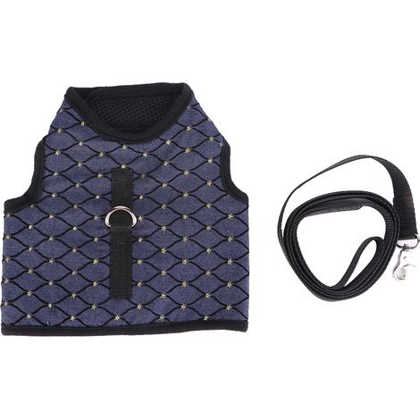 Gilet Harnais Pour Chien - Sangle De Poitrine En Maille Respirante - Laisse De Sécurité Réglable - Taille S (1/5)
