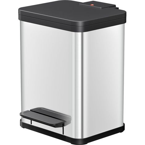 Hailo Öko uno Plus M, Tret-Mülleimer, 17 ltr, Edelstahl, matt (1/5)