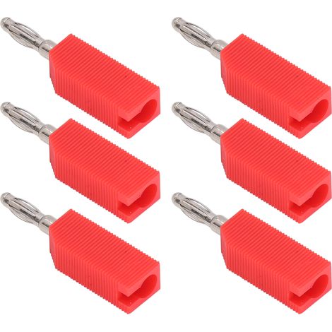 10 connecteurs banane en laiton PE sans soudure de 4 mm, accessoires de test électrique J.10030 rouge (1/5)