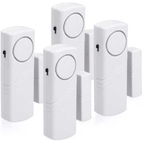 Alarme Porte et Fenêtre - Lot 4x Alarme Sans Fil Anti-Intrusion - Sécurité Maison Contre Cambriolage - Fonctionnement Magnétique - 100 dB (1/4)
