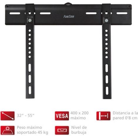 Soporte de pared fonestar stv-638n para tv de 32-55'/ hasta 45kg