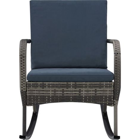 Maison Exclusive - Garten-Schaukelstuhl Poly Rattan Anthrazit
