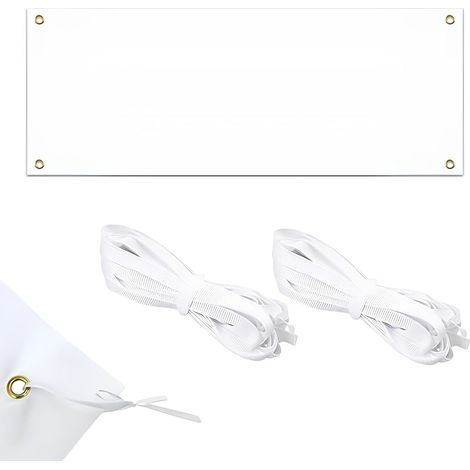 Blank 100 x 200 cm Polyester Banner, Paintable, Custom Design with Eyelets for Graduation Poster and Event Decoration (1/5)