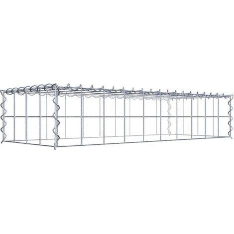 Gabiondeco - Gabion - Element de prolongation en hauteur 100 cm x 20 cm x 40 cm (L x H x P). maille 10 x 10 cm. Spirale. Attention : il manque une grille - Made in Ge... (1/5)