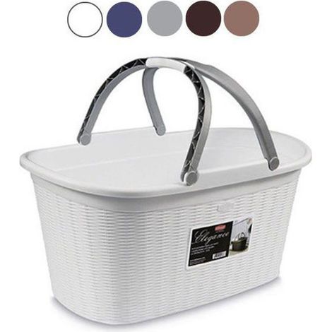 Cesta Elegance con asa gris 35x58 H 29 Stefanpl