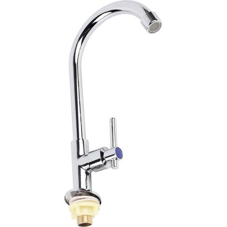 Robinet domestique G1/2 pour lavabo, eau froide, à trou unique, pour salle de bain, coiffeuse (1/5)