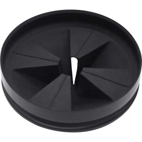 Paraspruzzi per tritarifiuti, deflettore per lavello QCB-AM da 3 3/8" di ricambio per InSinkErator Evolution Series, nero
