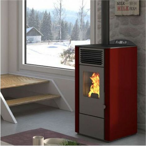 Lory - Estufa de pellets de 9.5 Kw de marfil