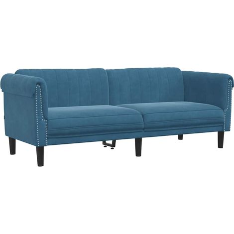 Canapé à 3 places,Sofa pour Salon,Banquette bleu velours CFW752959 (1/5)