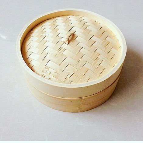 Cuiseur vapeur bambou, panier asiatique, 2 niveaux, dim sum, riz, cuiseur vapeur bambou, 20 cm, 2 niveaux + 1 couvercle 3 pièces (1/2)