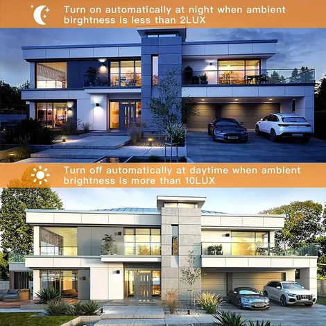 Wasserdichte LED-Wandleuchte mit Bewegungsmelder IP65 LED-Wandleuchte für den Innen- und Außenbereich, warmweiß (schwarz, 12 W) [Energieklasse A+++]
