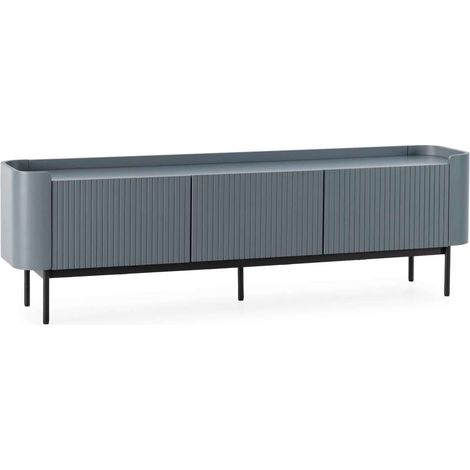 Mueble para televisión 3 puertas mod-Maya acabado azul, 180cm(ancho) 55cm(alto) 40cm(largo) (1/5)