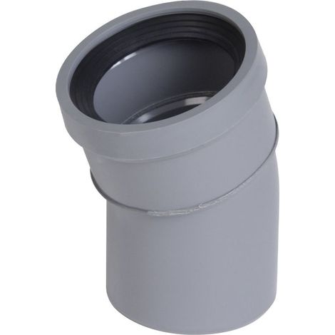 Coude PVC système à joint 20° Mâle Femelle Ø100 -