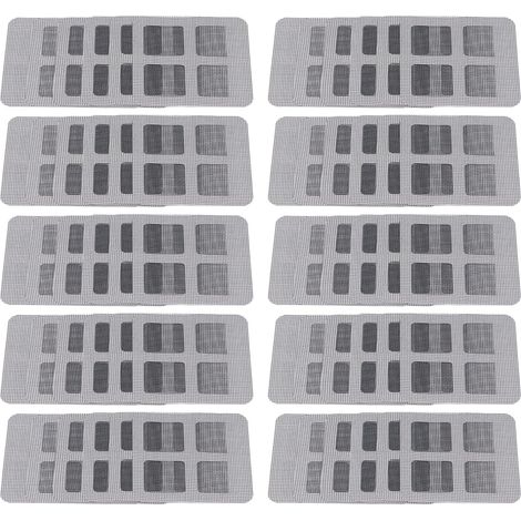 60pcs Couvertures de Drainage au Sol, Autocollant en Maille de capteur de Cheveux jetable pour lavabo de Cuisine de Salle de Bain 100x100 mm (1/5)