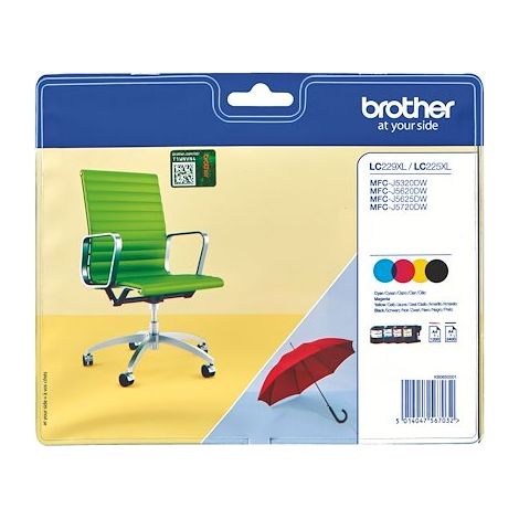Pack de cartouche d encre Brother LC229 XL Noir, Cyan, Magenta, Jaune