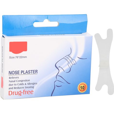 Bandes Nasales - 72 x 22 mm - Pour Soulagement de la Congestion Nasale et Réduction du Ronflement - 10 Pièces (1/5)