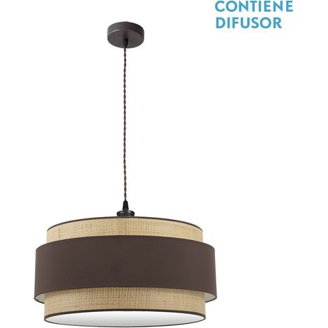 Colgante Kandy 3xe27 Natural/marron Regx60x60 Cm (1/2)