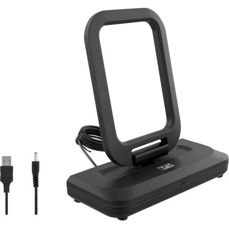 T'nB Antenne Intérieure Amplifiée ANIN02 38 dB avec Filtre 4G HD/UHD - Noir (1/3)