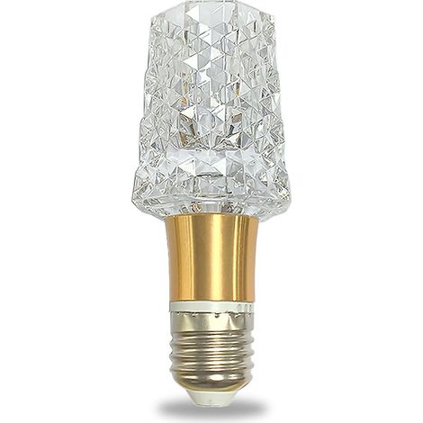 Ampoule Cristal Acrylique 5W à Vis Edison 85-265V, Lumière Blanche 6000K, Culot E27 Ampoule Décorative Professionnelle (1 Pièce E27-B014) [Classe énergétique F] (1/5)