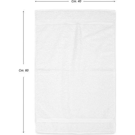 Asciugamani in Spugna di Cotone 100% - Vari Formati - Alta Qualità Made in Italy per Casa, Hotel e B&B Cm. 40x60