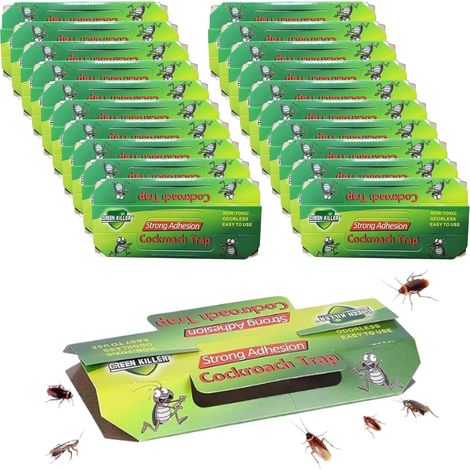 Piege Cafard,20 Pièces Pièges à Cafards,Produit Anti Cafards,Pièges Anti Cafards Blattes,Pièges À Cafards avec Appât,Anti-Cafards L'Intérieur Et La Maison (1/5)