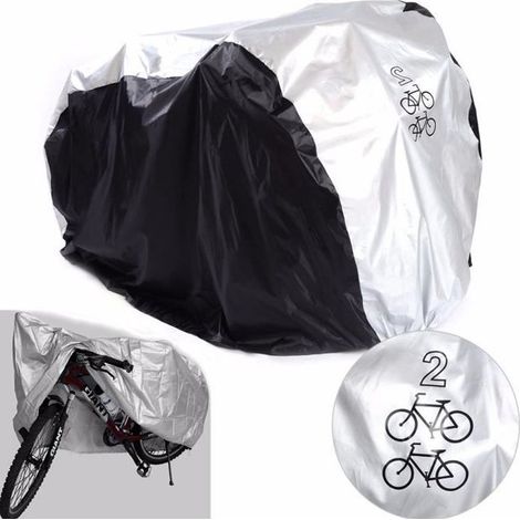 1 housse de protection vélo, imperméable et anti-poussière, pour VTT et vélo urbain, 200x75x110 cm, usage extérieur (1/4)