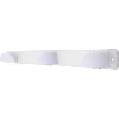 Percha acero inoxidable + triple pomo abs blanco 420x50mm GSC 003802797