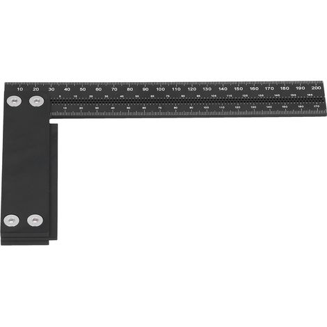 Règle de mesure rapide en aluminium pour menuiserie, outil de traçage et marquage précis, double échelle 0-200mm, instrument de marquage professionnel (1/5)