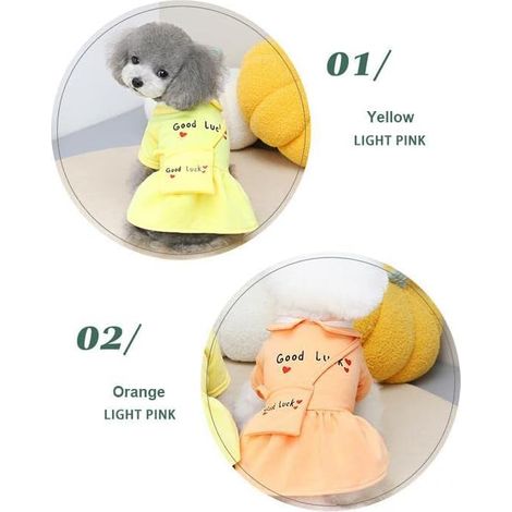 Striped Small Dog T Shirt Summer Cool Vest Basic Tank Top Soft Cotton Printed Pattern Soft Cotton T-Shirt for Dog Girls Boys Girls (Orange/L) (1/5)