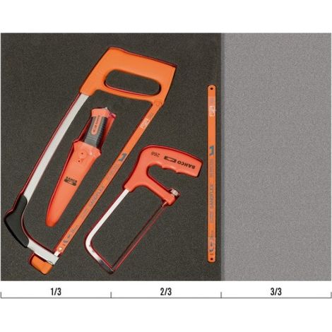 BAHCO - Jeu d'outils de coupe, module mousse 2/3 Fit&Go - 8 pcs