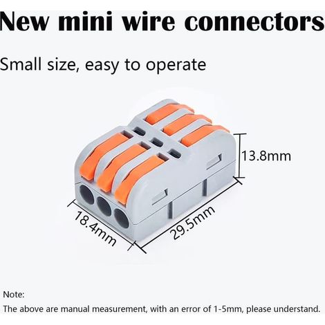 Lot de 11 connecteurs électriques rapides SPL-3M, dominos à levier pour câble, boîtier de connexion à ressort compact (1/3)