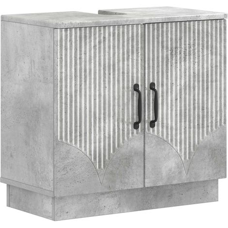 Meuble sous Lavabo de Salle de Bain HOORN Gris béton vidaXL (1/5)