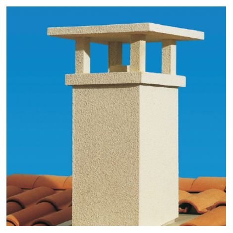 Salida de tejado cuadrada Tradinov 90 a 103% Ø230 Clas yeso ocre POUJOULAT TCP 100-230S - 01230405
