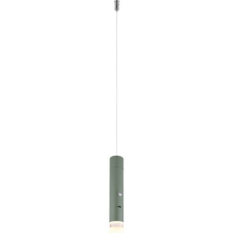 Hängeleuchte Pendelleuchte Touchdimmer blassgrün Akku LED Taschenlampe H 120 cm