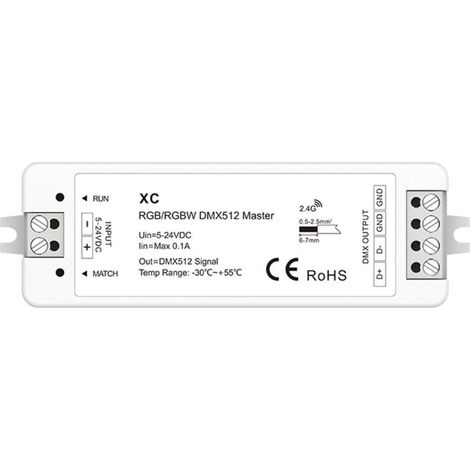 Controlador RF-DMX512 RGB/RGBW  Blanco (1/3)